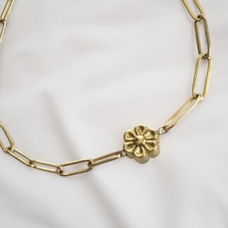 Bracelet petite fleur acier inoxydable