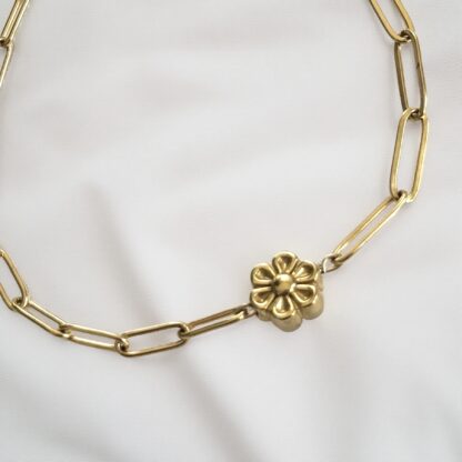 Bracelet petite fleur acier inoxydable