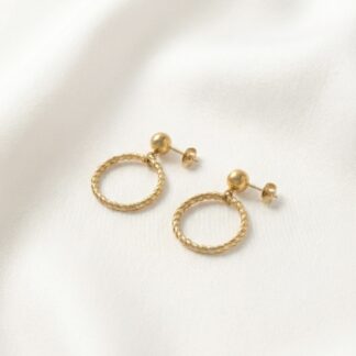 Puces cercle strié acier inoxydable